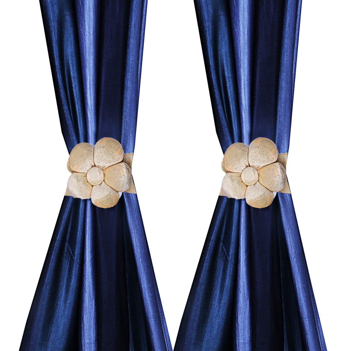 Kuber Industries Velvet 2 Pieces Curtain Tie Back Tassel Set (Gold), Standard (CTKTC024102)