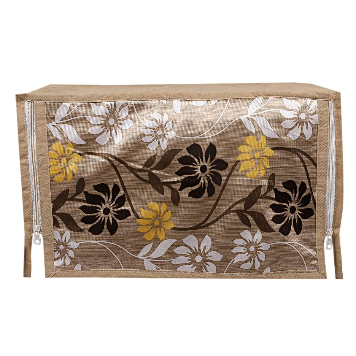 Kuber Industries Cotton 1 Piece Microwave Oven Cover 23 LTR (Gold) -CTKTC05733