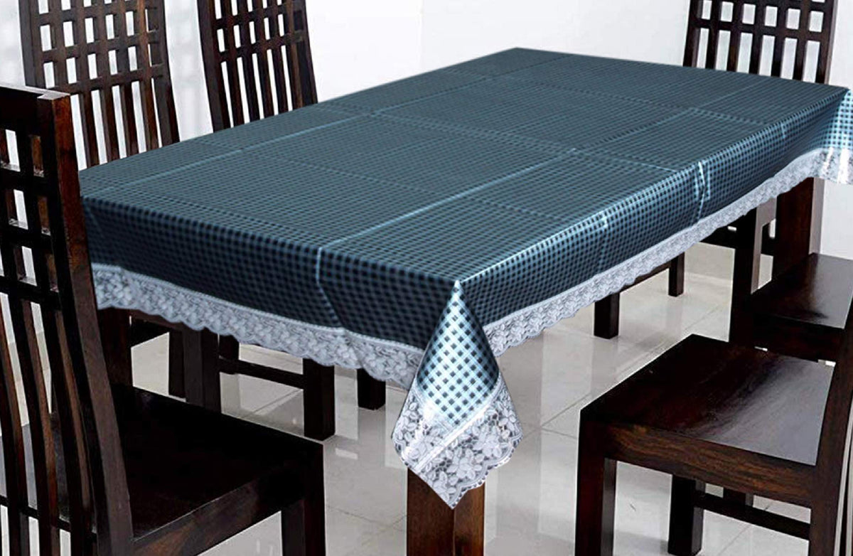 Kuber Industries 3D Design PVC Dining Table Cover - Silver, Standard (NEDINCLD11)