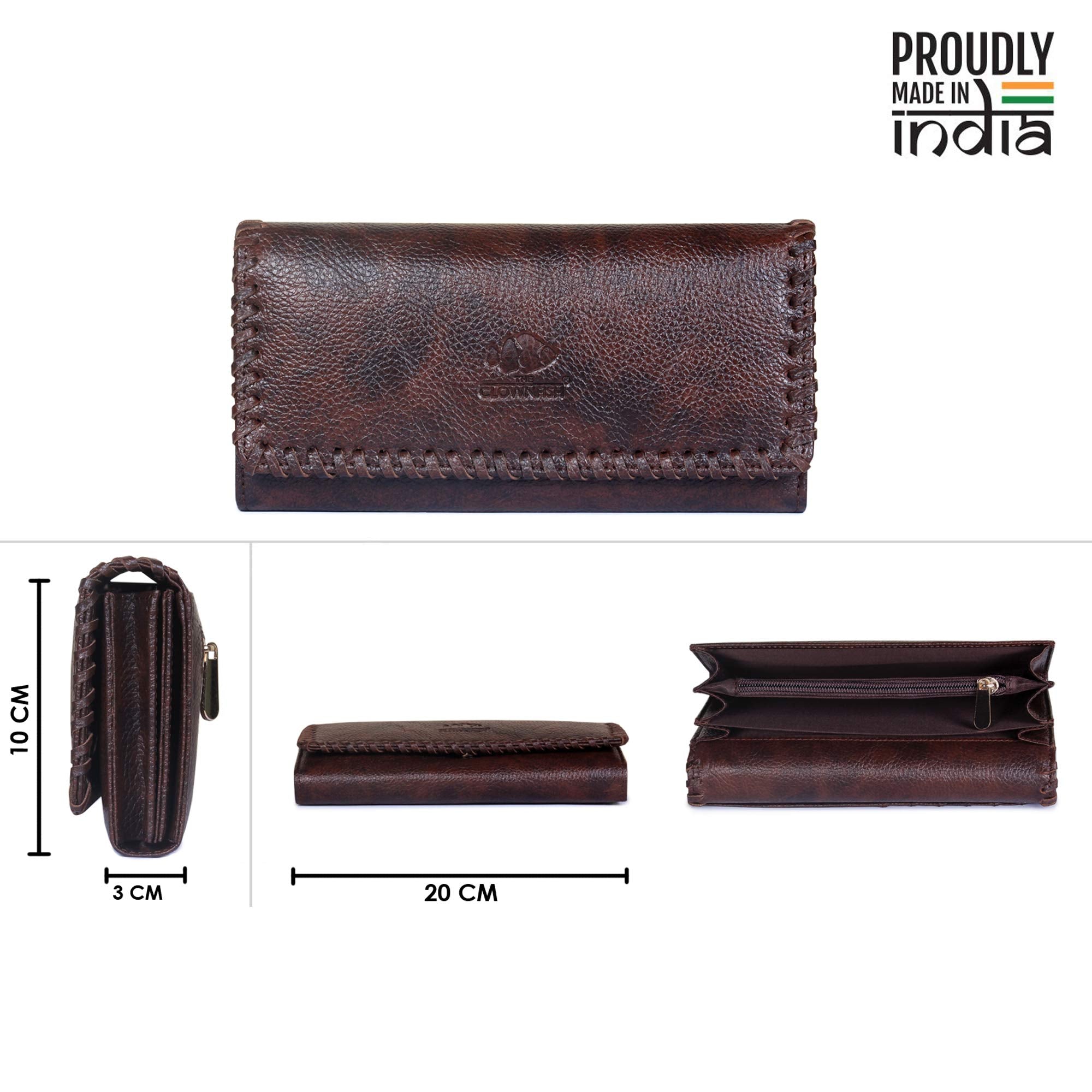 Genicci dark brown leather purse | Dark brown leather bag, Brown leather  purses, Brown leather