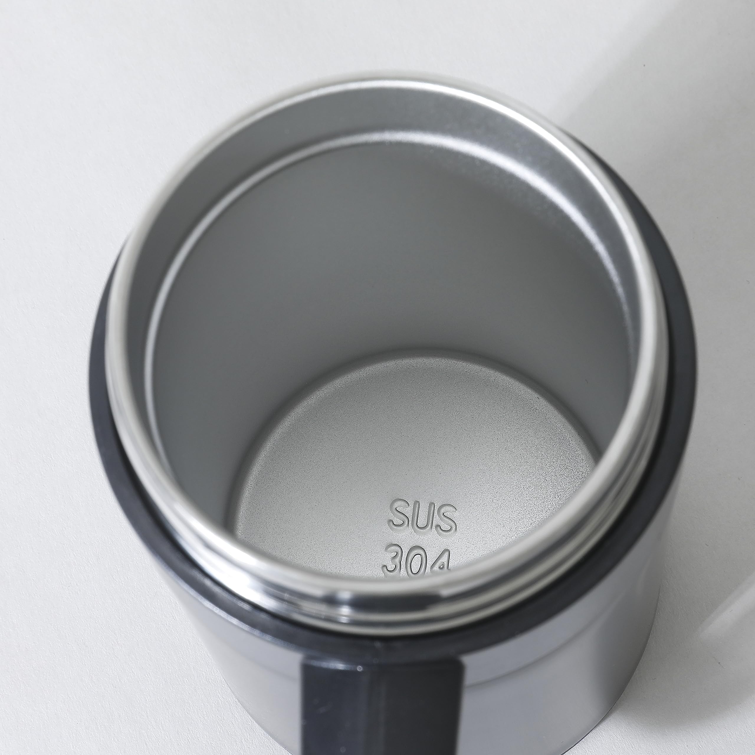 Kuber Industries Stainless Steel Vacuum Insulated Mug with Lid 400 ML (Black)