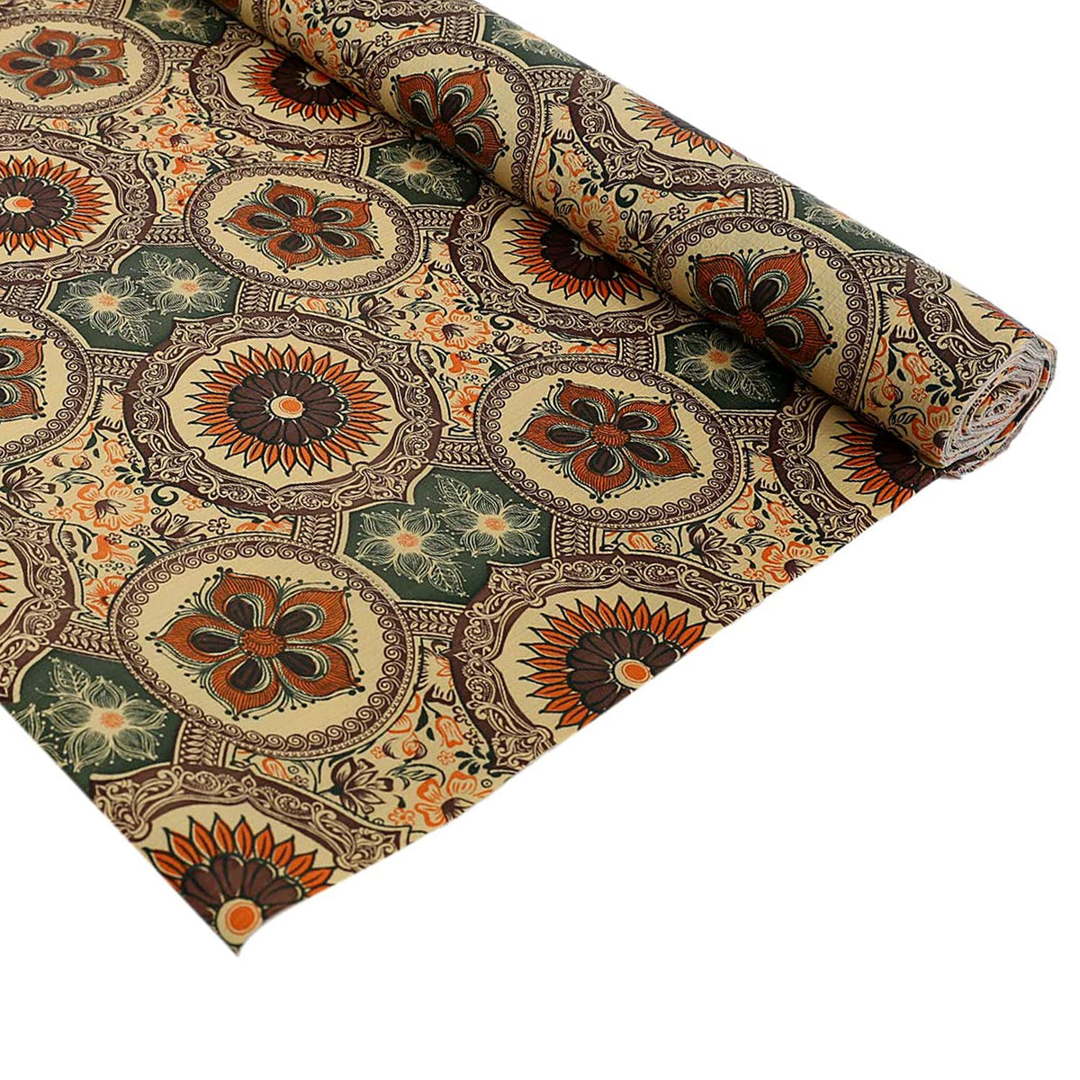 Heart Home Leaf Design PVC Wardrobe Kitchen Drawer Cupboard Cabinet Shelf Mat, Shelf Liner 10 Mtr (Brown) - CTHH07019