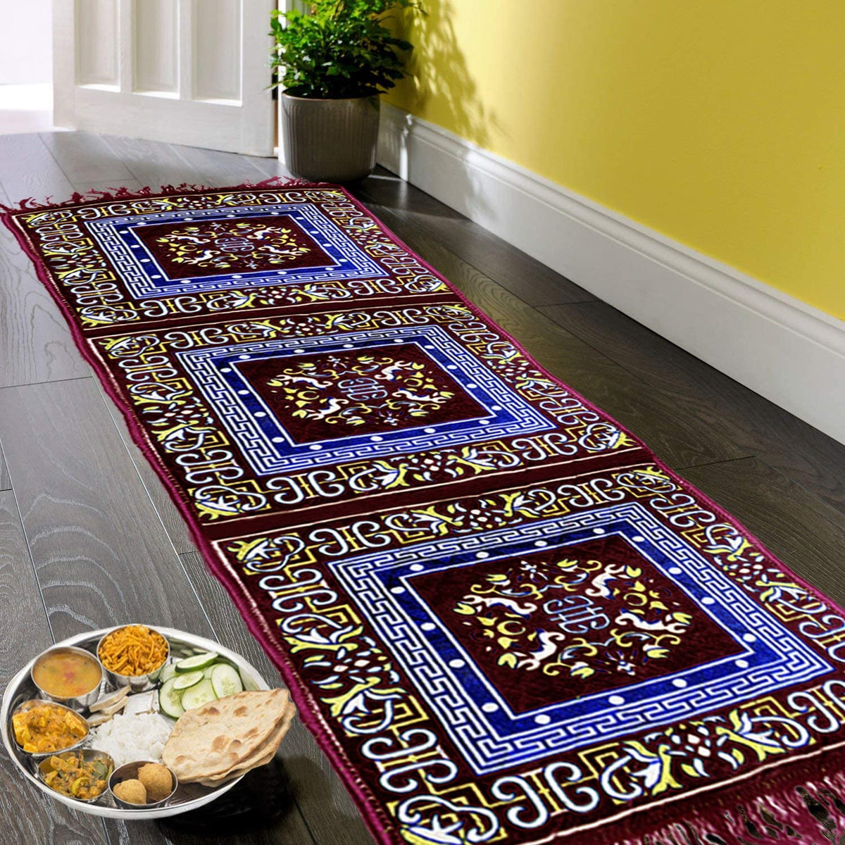 Heart Home Velvet Bed Side Runner/Home/Kitchen/Living Area/Office Entrance and Multi Purpose Runner 6 Feet x 2 Feet (Brown) (CTHH05792)