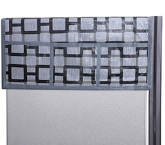 Kuber Industries Checkered Design PVC Fridge/Refrigerator Top Cover (Grey) CTKTC33849