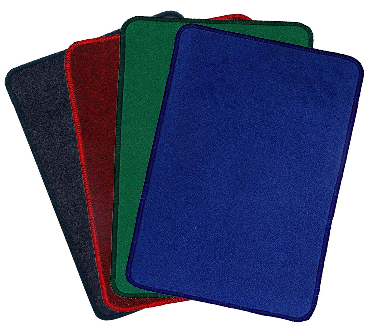 Kuber Industries CTKTC39910 Microfiber Anti Slip Door Mat (4 Pieces, 22"x14", Grey, Blue, Red, Green)