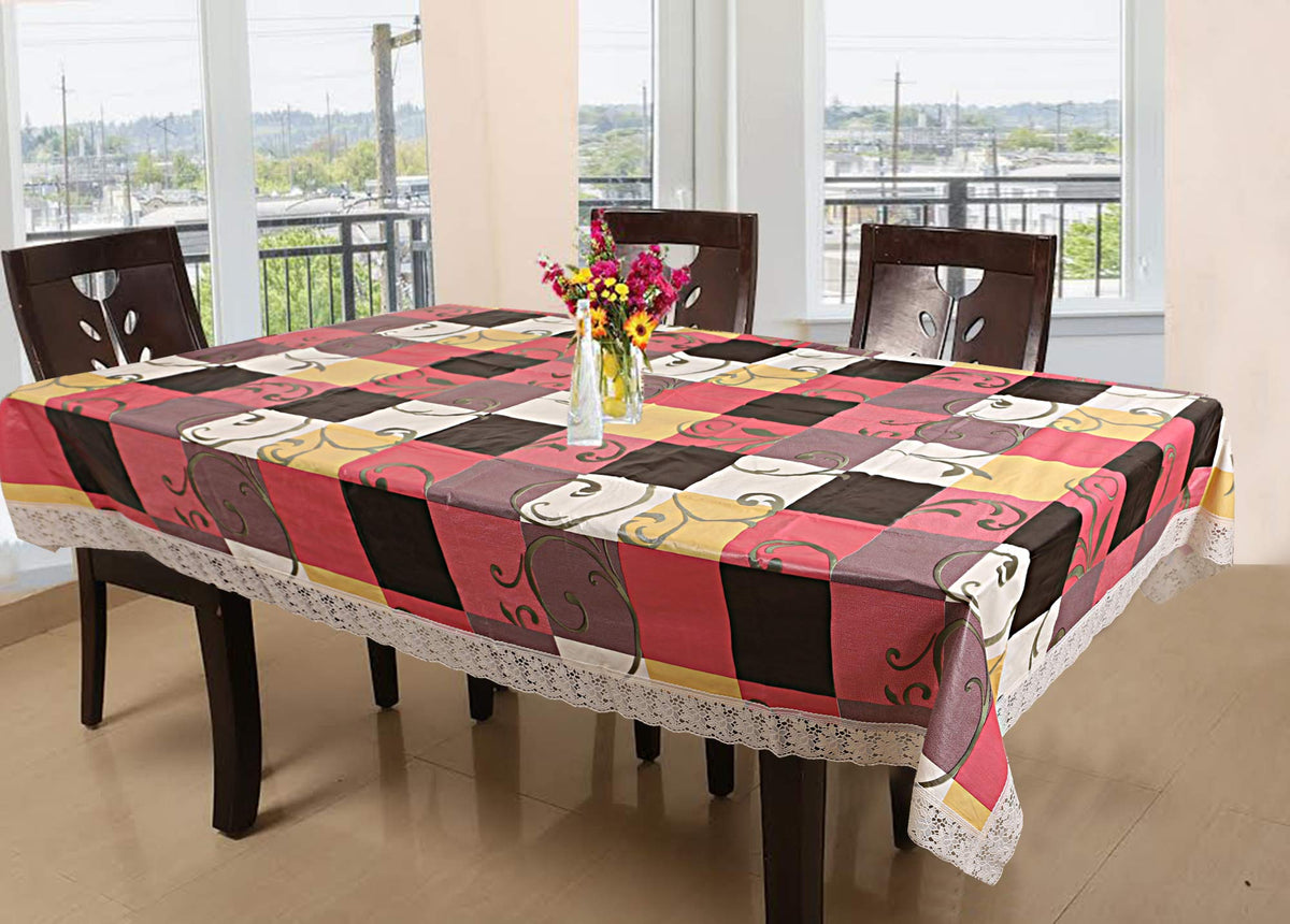 Kuber Industries Dining Table Cover 6 Seater|Table Cloth|Table Cover for Home, Restaurant|Multicolour