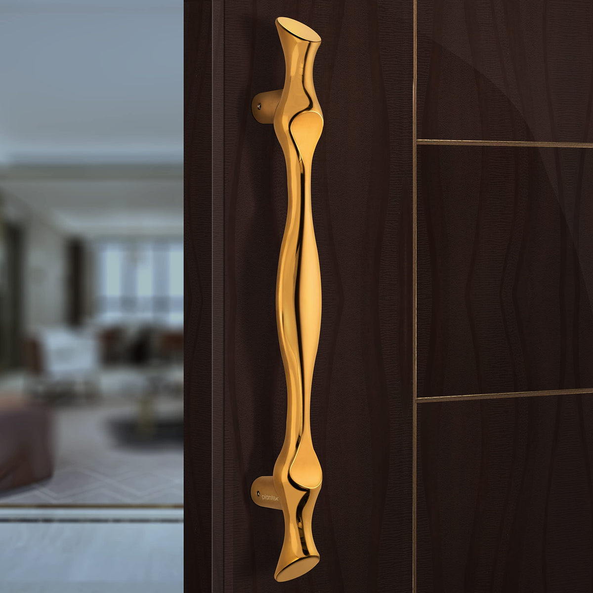 Plantex Oscar Heavy Duty Door Handle/Door & Home Decor/17-inches Main Door Handle/Door Pull Push Handle - Pack of 1 (308-PVD Gold Finish)