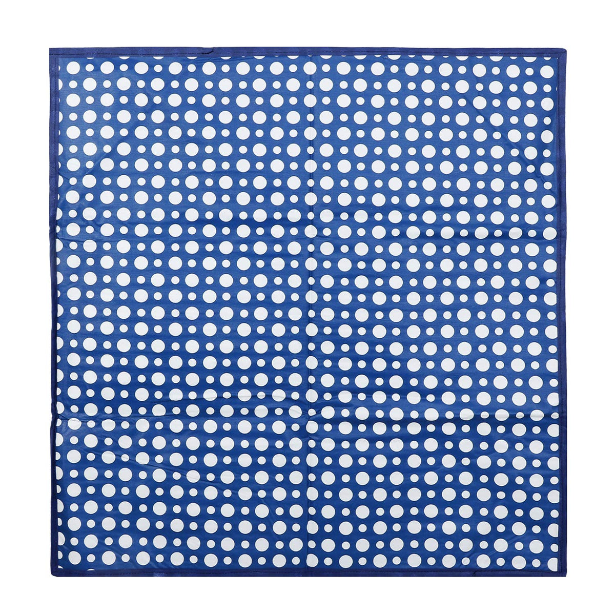 Kuber Industries Polyvinyl Chloride Reversible Food Mat/Mattress Protector|Dot Print & Waterproof PVC Material|Size 90 X 90 Cm (Blue)