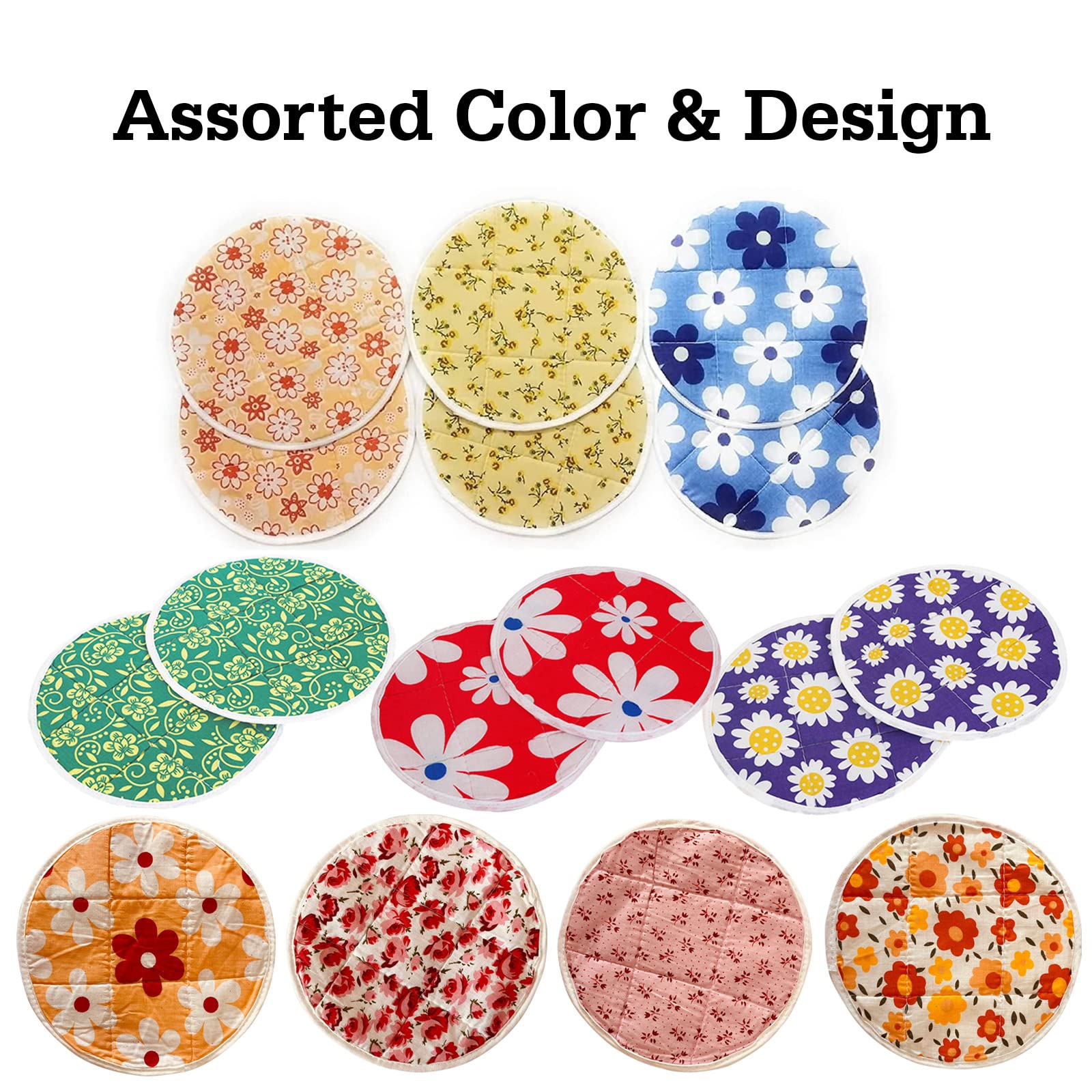 Kuber Industries Cotton 2 Pieces Roti Cover/Chapati Cover/Roti Rumals (Assorted) 1 Pc Top & 1 Pc Bottom- CTKTC32558