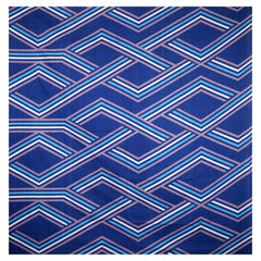 Kuber Industries Zig Zag Printed Glace Cotton Double Bedsheet with 2 Pillow Covers (Blue)-HS43KUBMART26798
