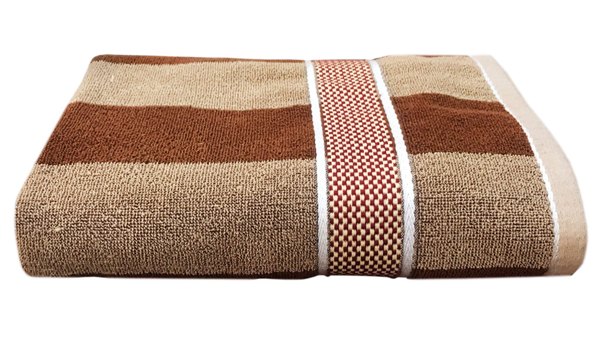 Kuber Industries Cotton 4 Pieces Bath Towel Super Soft, Fluffy, and Absorbent, Perfect for Daily Use 100% Cotton Towels, 500 GSM (Brown)-KUBMART11602, Standard