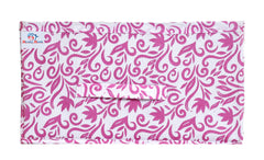 Heart Home Leaf Print Non Woven Fabric Replacement Drawer Storage And Cloth Organizer Unit for Closet (Pink)-HHEART16004