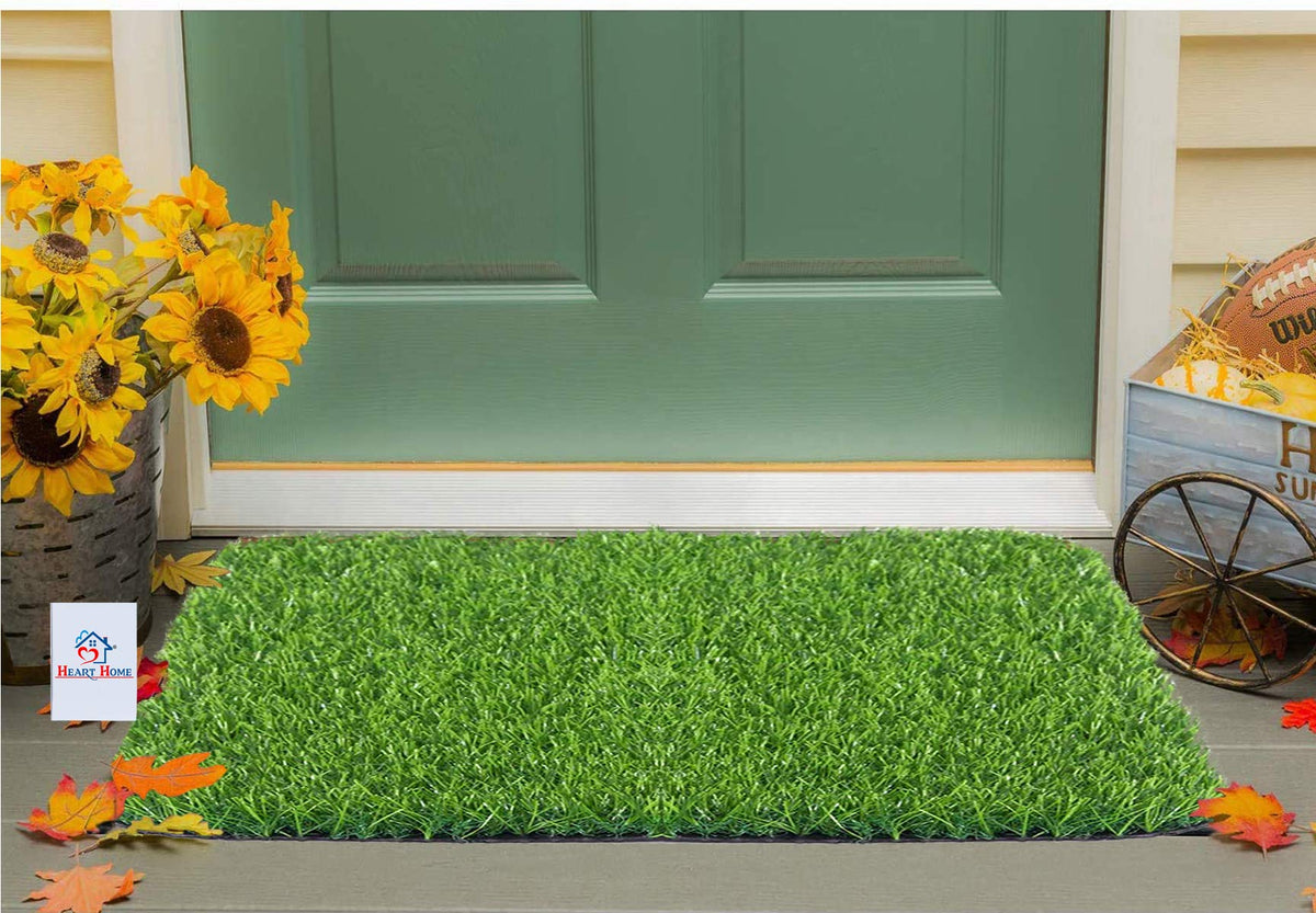 Heart Home 35 MM Artificial Grass Mat for Balcony Or Doormat, Artificial Grass (24" X 48") Green-HEART11783