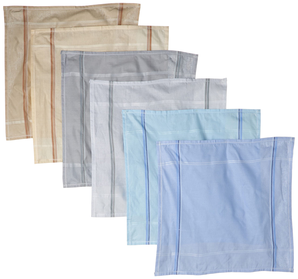 Kuber Industries Premium Collection Cotton Handkerchief for Men Pack of 6 (Multicolour)