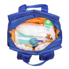 THE CLOWNFISH Mommy & Me series Polyester Multipurpose Diaper Bag/Backpack/Baby Carryall/Nappy Bag/Handbag Cum Maternity Bag with Bottle Organizer & Changing Mat/Sheet for Mothers (Royal Blue)