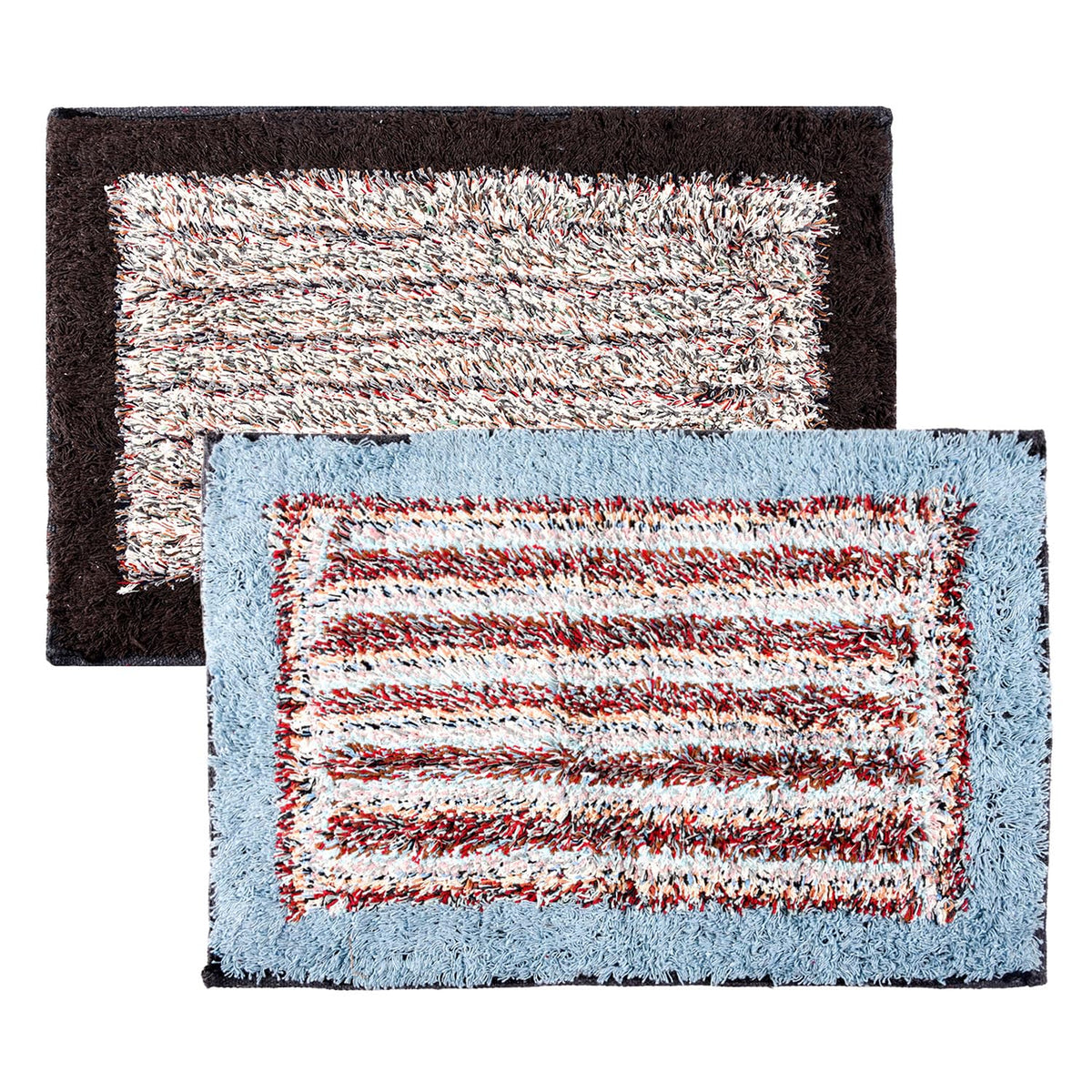 Heart Home Door Mat | Dust Trapper Mat | Door Entrance Mat | Anti-Skid Door Mat | Floor Mat for Home Entrance | Cotton Border Door Mat | Entryway Door Mat | Pack of 2 | Multi