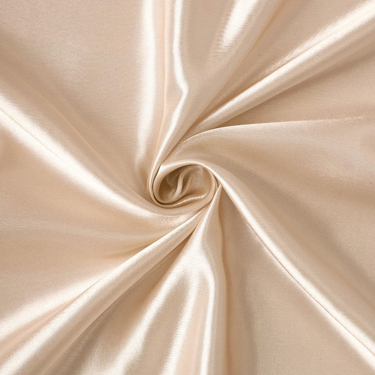 Encasa Cream Silky Satin Fabric Material by Meter | 110 Cm Width, Slik & Shiny Fabrics | Fabric for Scrunchies, Dress, Pillowcases, Pajamas, Evening Dress, DIY | (1 Meter)