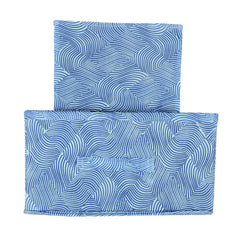Kuber Industries Rectangular Storage Box/Closet Organizer Box with Handle|Metalic Lahriya Print & Foldable non Woven fabric (Blue & Red)-KUBMART15994
