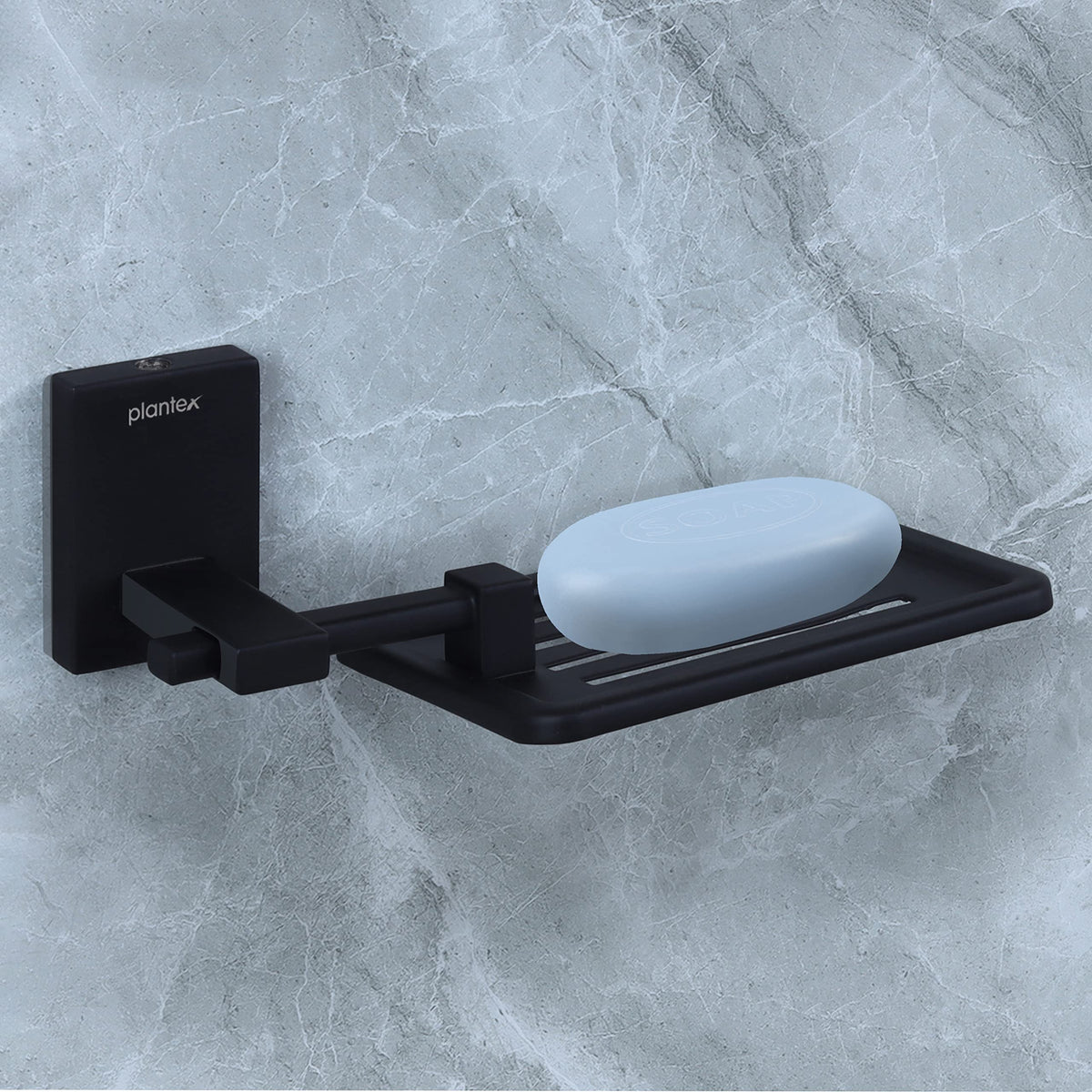 Plantex 304 Grade Stainless Steel Soap Holder Stand for Bathroom and wash Basin/Bathroom Accessories - Senso (Black)