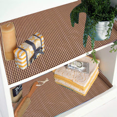 Kuber Industries PVC Wardrobe Kitchen Drawer Shelf Mat 10 Meter Roll (Brown) -CTLTC11321, Standard (CTLTC011321)