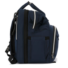 CoolBELL Kiddos Multifunctional Diaper Bag/Backpack/Nappy Bag/Handbag cum Maternity Bag with Expandable Compartment Bottle Organizer & Tissues dispensing pocket for Moms during Travel (Dark Blue)
