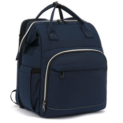 CoolBELL Kiddos Multifunctional Diaper Bag/Backpack/Nappy Bag/Handbag cum Maternity Bag with Expandable Compartment Bottle Organizer & Tissues dispensing pocket for Moms during Travel (Dark Blue)
