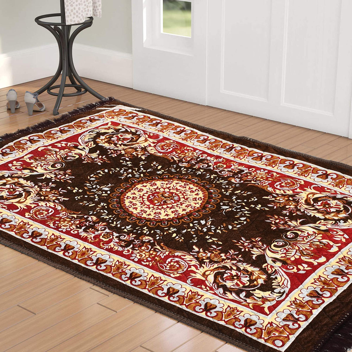 Kuber Industries Superfine Velvet Carpet (Brown, 4 x2 Feet, Standard, HS_36_KUBMART018358)