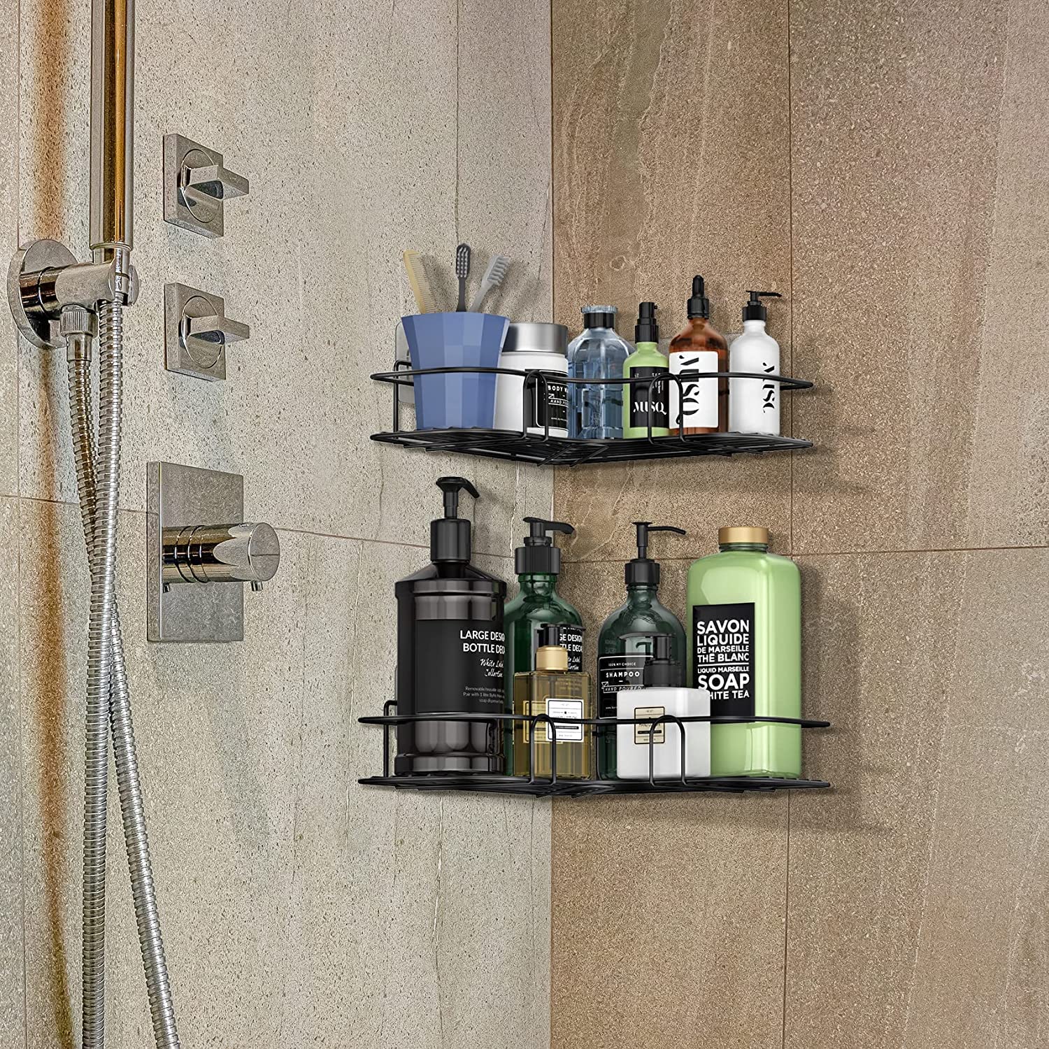 Plantex GI Steel Self-Adhesive Multipurpose Bathroom Shelf with