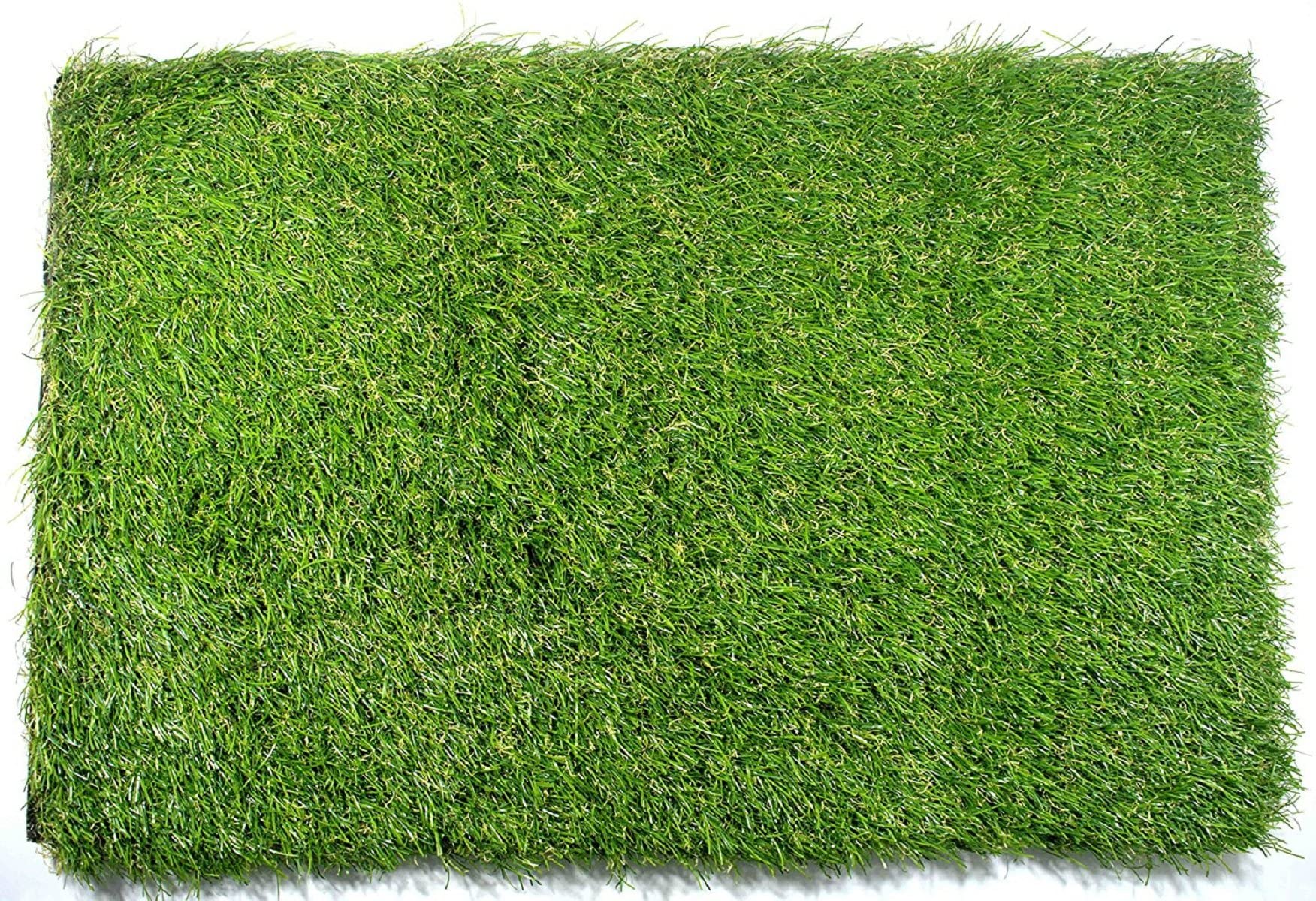 Kuber Industries PVC 45 MM Artificial Grass Door Mat- 24"x 15.2", Green (Grass0107),Standard