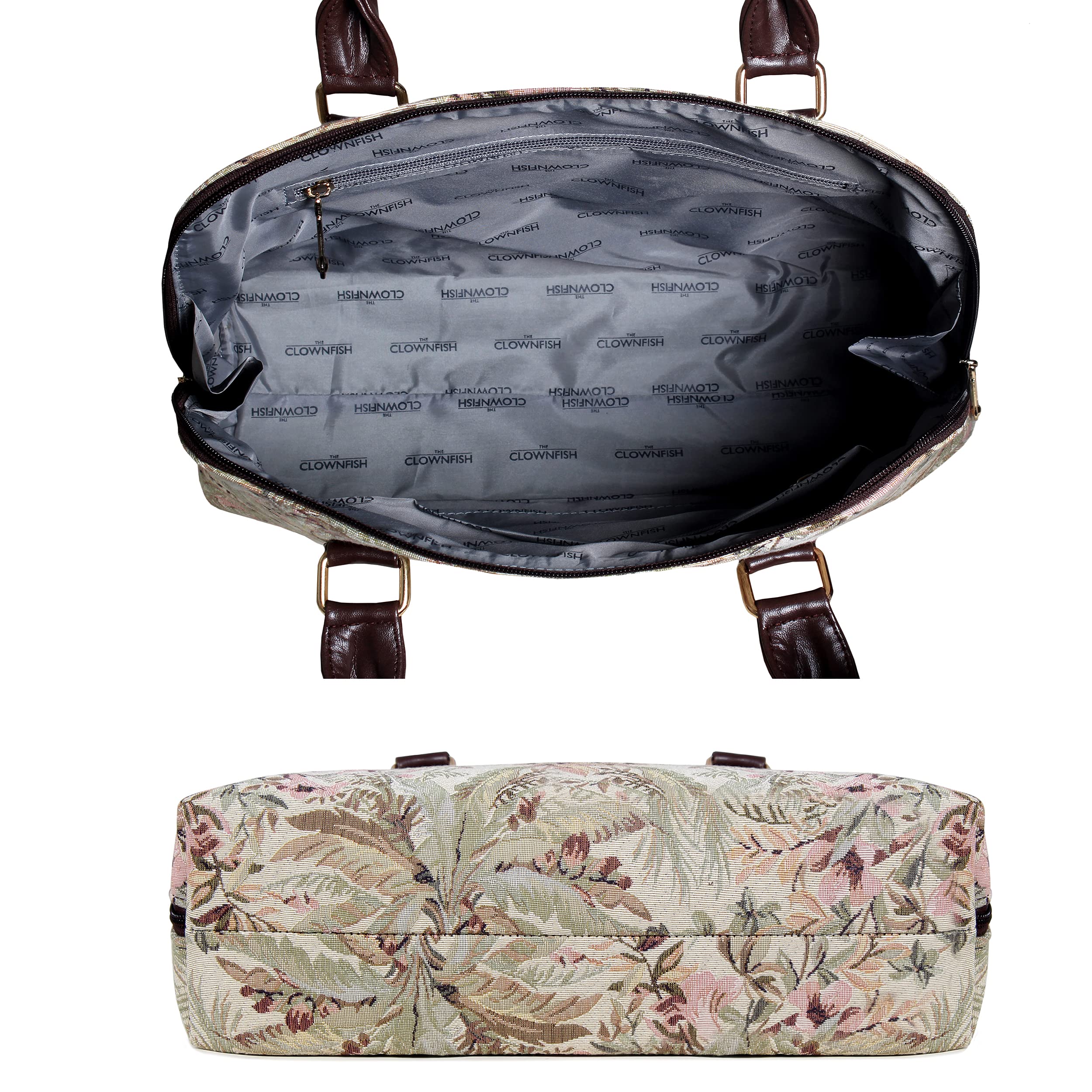 The Clownfish Montana Series Faux Leather Handbag for Women (Beige)