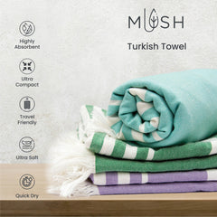 Mush 100% Bamboo Large Bath Towel | Ultra Soft, Absorbent, Light Weight, & Quick Dry Towel for Travel, Gym, Beach, Pool, and Yoga | 29 x 59 Inches Set of 3