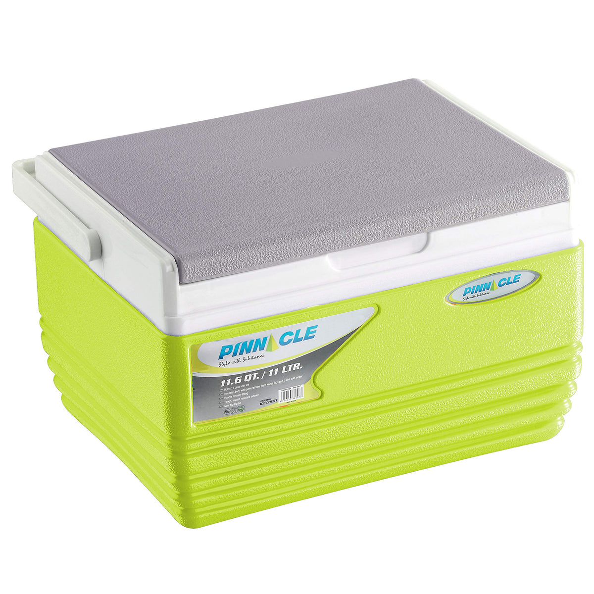 Pinnacle Ice Cooler Box with Soft Touch Handle Keeps Cold Upto 48 Hours (Eskimo Green 11L)