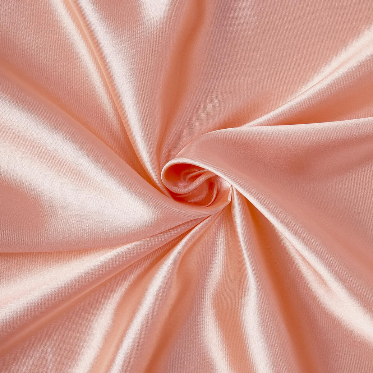 Encasa Peach Silky Satin Fabric Plain Material 110 cm Width, Slik & Shiny Fabrics (1 Meter)