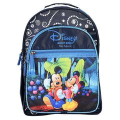 Kuber Industries Disney Print Unisex School Bag|Kids School Backpack|School Bag for Girls, Boys|Disney Mickey Minnie Mouse|Blue|