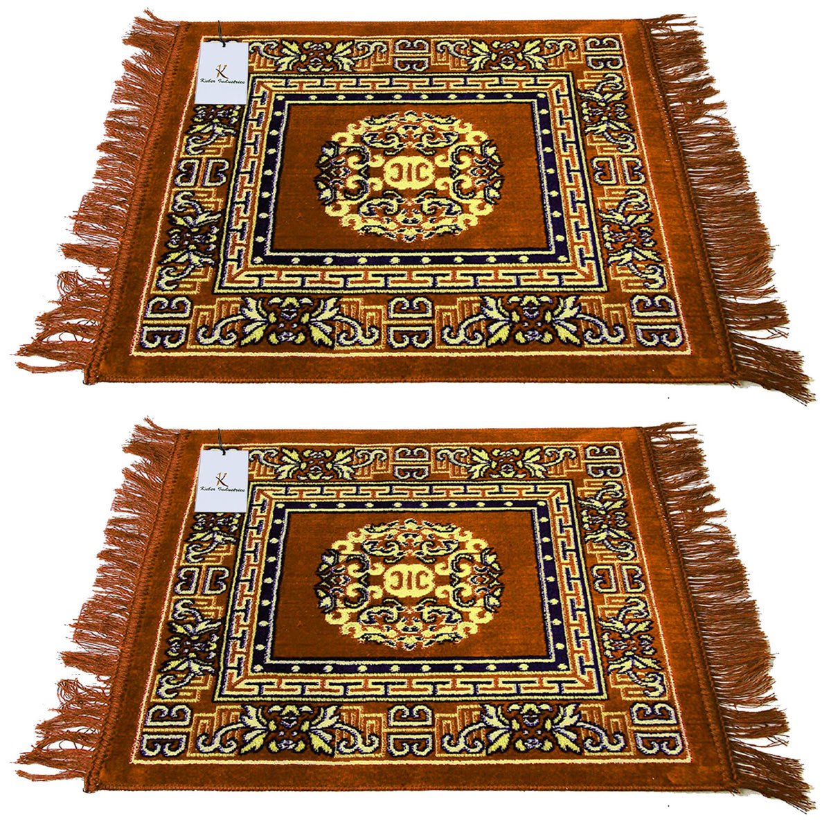 Kuber Industries Prayer Mat (Gold, Velvet, Standard)