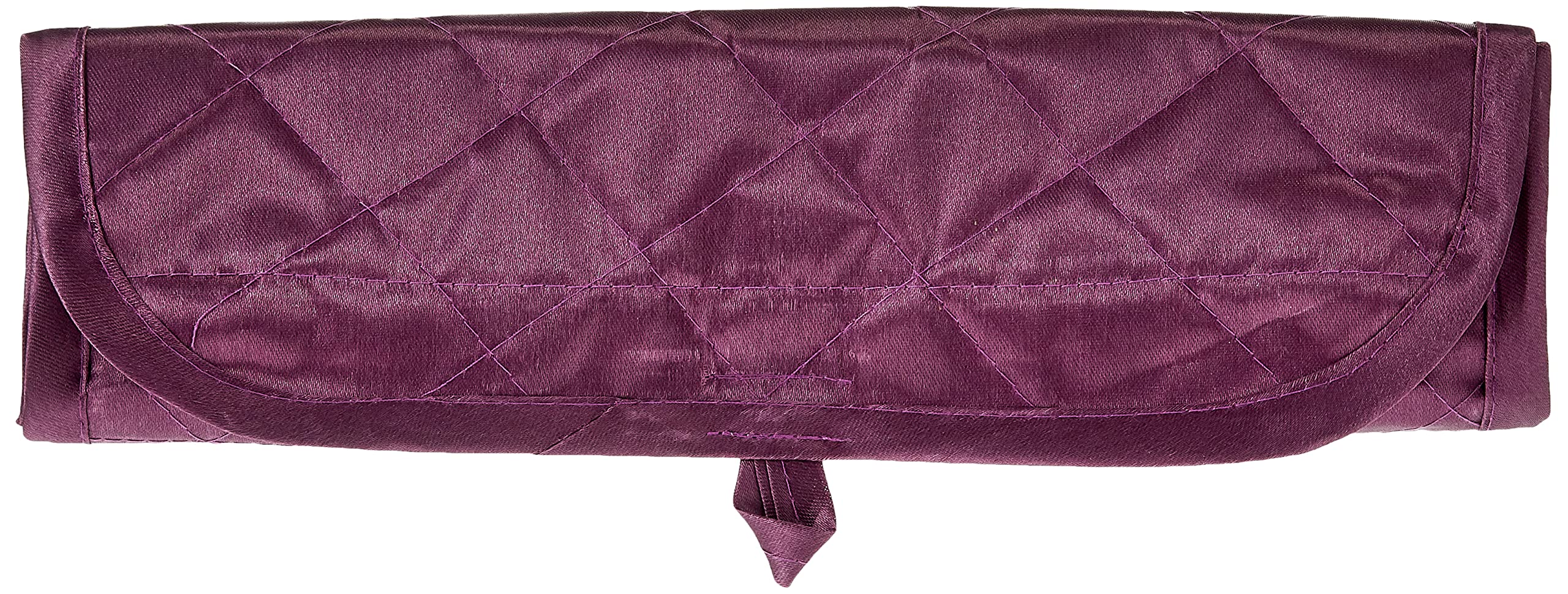 Kuber Industries™ Foldable Payal kit Travel Toilerty Bag |Travelling Organiser|Quilted Satin Material (Purple)