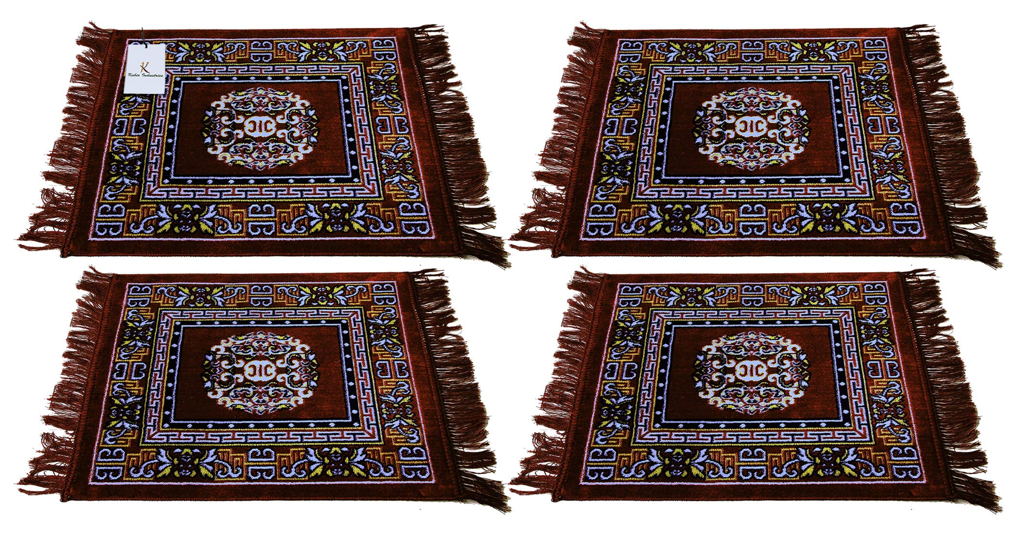 Kuber Industries CTKTC33917 Velvet Prayer Multipurpose Rug Mat (2 ft X ...
