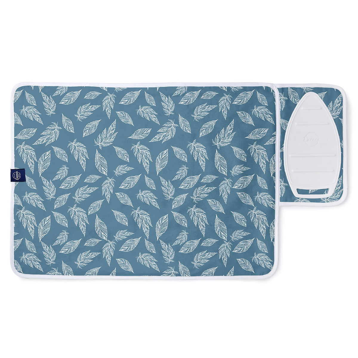 Encasa Homes Ironing Mat (Small 70x50 cm) with 3mm Felt Padding, Silicone Iron Rest Protector, Steam Press on Table, Bed, Portable, Heat Reflective, Foldable, Washable, Printed - Grey Tiles