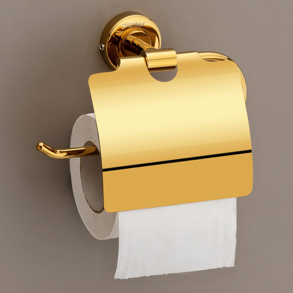 Plantex Daizy Gold Toilet/Tissue Paper Holder Stand for washroom - 304 Stainless Steel (Pack of 2)