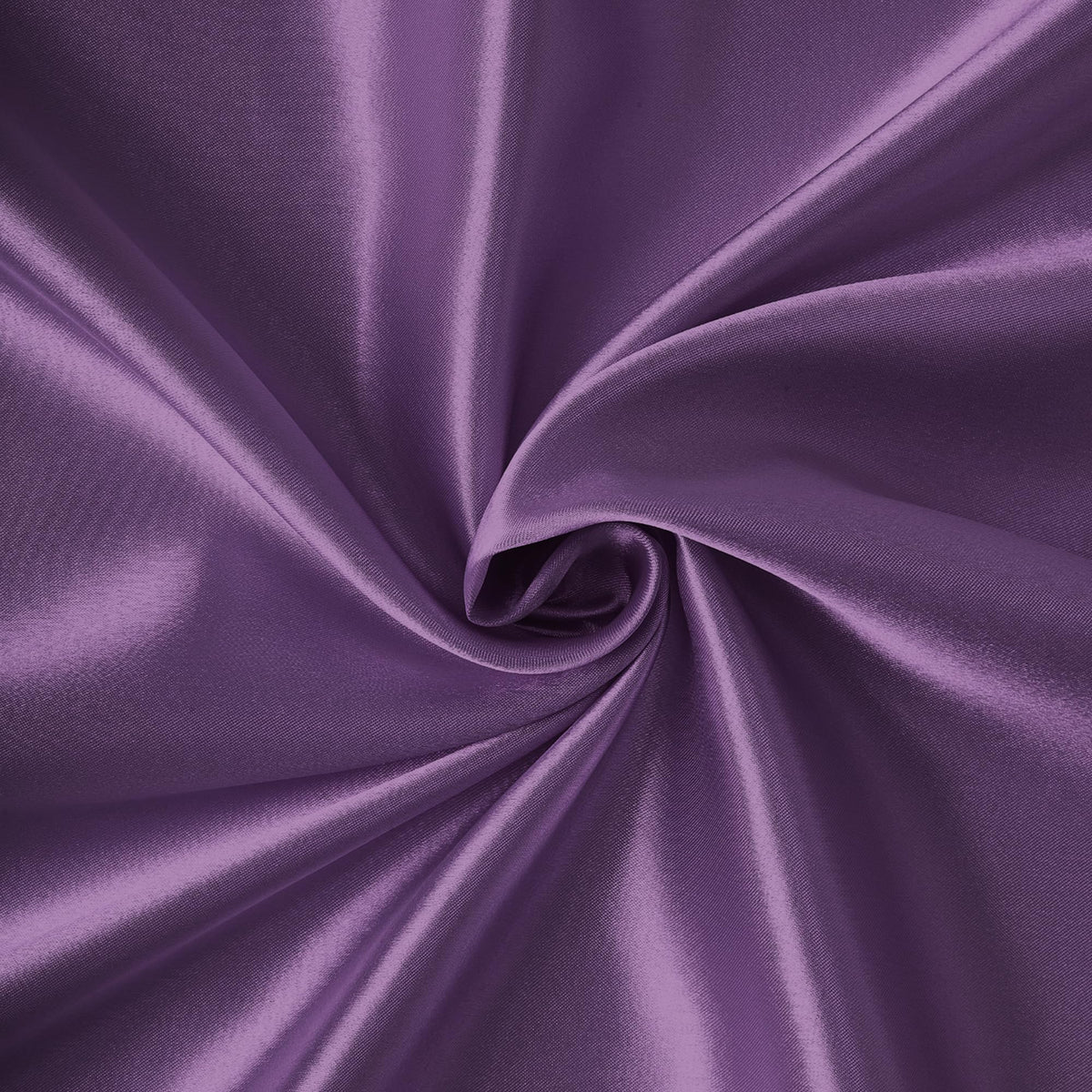 Encasa XO Purple Silky Satin Fabric Material By Meter | 110 Cm Width, Slik & Shiny Solid Fabrics | Fabric For Scrunchies, Dress, Pillowcases, Pajamas, Evening Dress, Diy | (1 Meter)