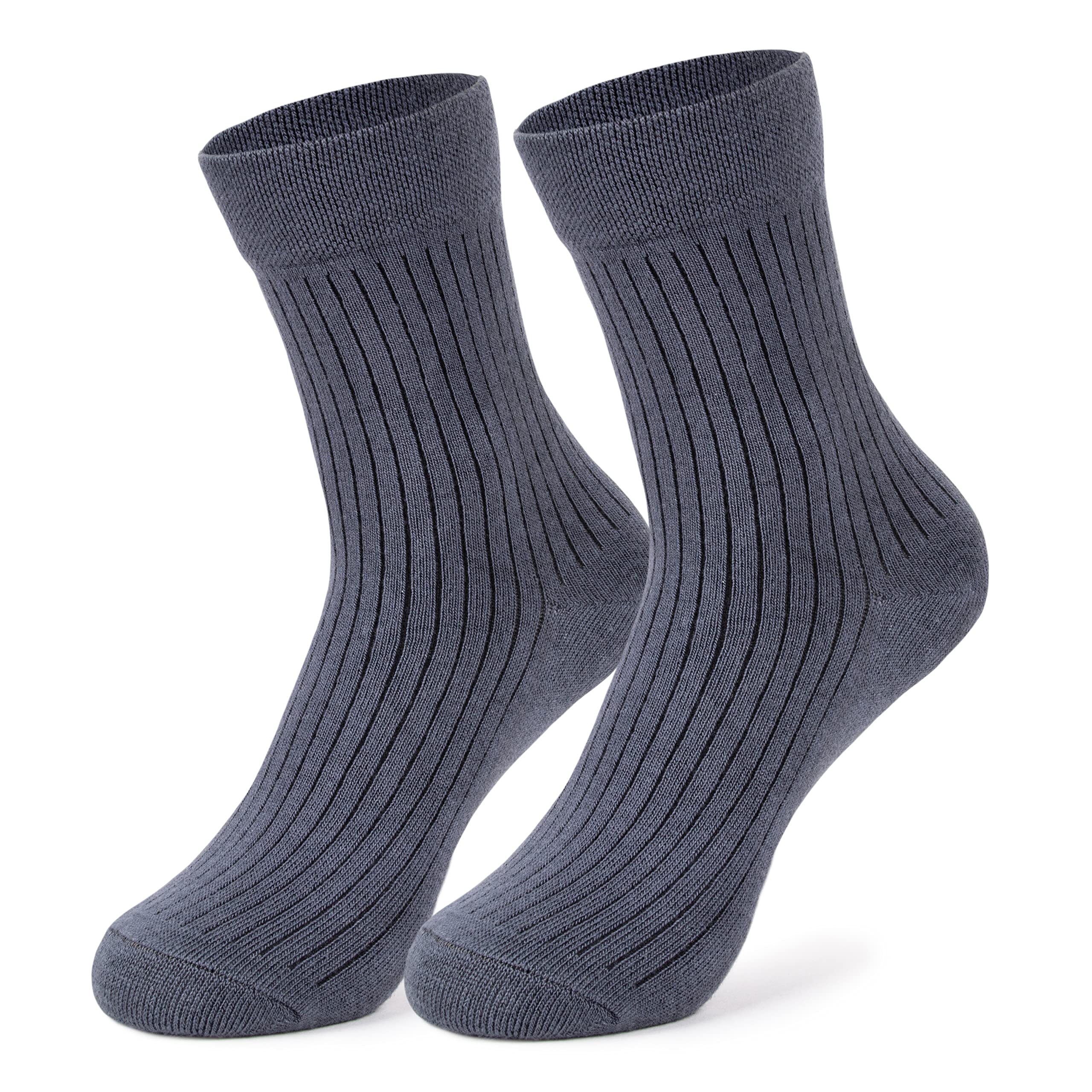 Mush Ultra-Soft, Odorless, Breathable Bamboo Calf Length Formal Socks (Dark Grey, Navy Blue & Light Grey, 3)