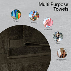 Anko 100% Australian Cotton 700 GSM | Navy Blue Face Towel Set of 4 | 33 x 33 cm | Travel, Gym, Spa, Salon Towel