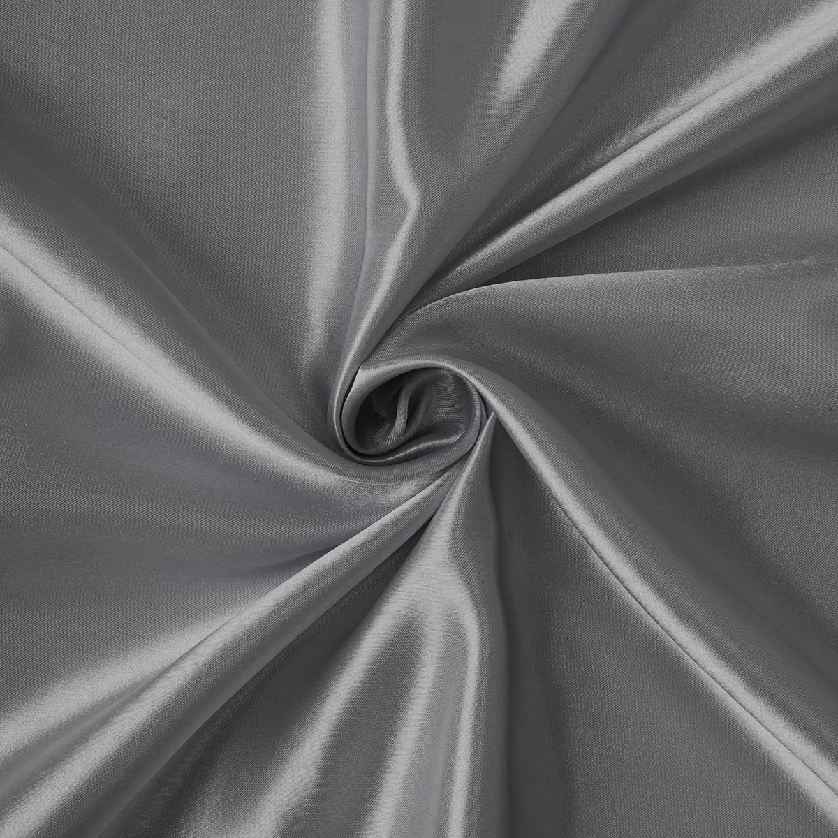 Encasa Grey Silky Satin Fabric Material by Meter | 110 Cm Width, Slik & Shiny Fabrics | Fabric for Scrunchies, Dress, Pillowcases, Pajamas, Evening Dress, DIY | (1 Meter)