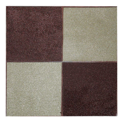 Kuber Industries Laminated Patch PVC 6 Piece Square Dining Table Placemat Set 30x30 CM (Maroon & Gold) - CTKTC040626