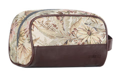 The Clownfish Floral 14 Cms Cosmetic Pouch (M_TCFTKTP-AR-BEG1_Flossy Beige)